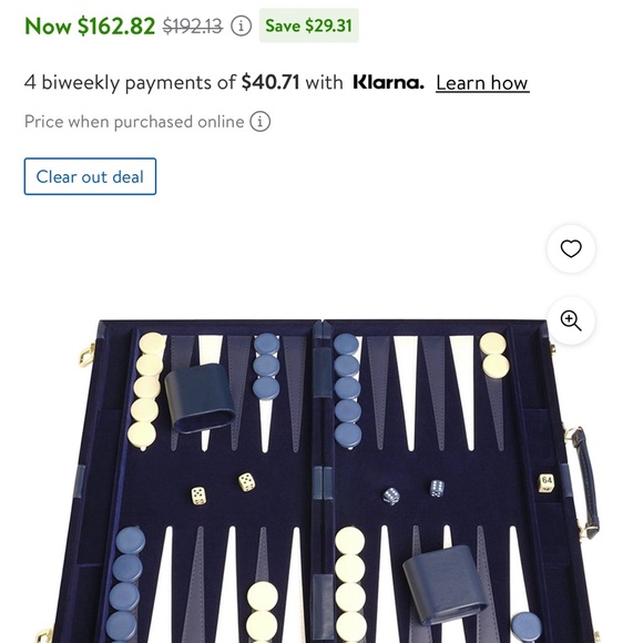 Deluxe Backgammon Set - Board Game (Blue - 15” x 10”) - Picture 9 of 13